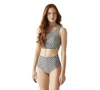 Regatta Orla Kiely Damen-Badeanzug, wendbar, zweiteilig, Blumenmuster, Jasminblüte, Schwarz, 40