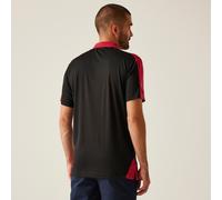 Regatta Professional Herren Contrast Coolweave Polo TRS174 black/classic red M