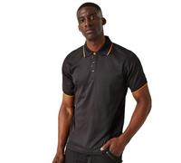 Regatta Herren Professionelles Poloshirt, kurzärmelig Polohemd, schwarz/orange, S
