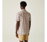 Regatta Kurzarmhemd Mindano VIII (UV-Schutz, Brusttasche) weiss/bunt Herren, Größe L