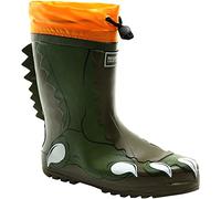 Regatta Unisex Baby Mudplay Welly Waterproof Boot Gummistiefel, Grün (Dark Khaki/Rusty Orange Wm0)