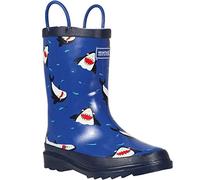 Regatta Unisex-Kinder Minnow' Rubber Cotton Lined Eva Footbed Print Wellingtons Gummistiefel, Blau (Shark/Nautical Blue), 39 EU