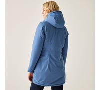 Regatta Voltera wasserdichte, isolierte, beheizte Parka-Damenjacke mit Kapuze und Pelzbesatz Blau, Größe: 36