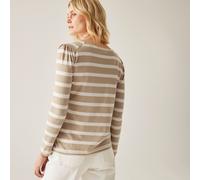 Regatta Women's Federica Striped T-Shirt, Cotton Beige, Größe: 36