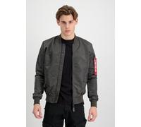 Regen- und Matschjacke ALPHA INDUSTRIES "MA-1 LW AOP Rainbow Ref.", Herren, Gr. S, grau (grauschwarz), Obermaterial: 100% Nylon, Futter: 100% Nylon, Jacken (71119013-S) grauschwarz