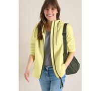 Regen- und Matschjacke STREET ONE, Damen, Gr. XL (44), iced gelb, Stoff, Obermaterial: 100% Polyester; Futter: 100% Polyester, unifarben, comfort fit normal, ohne Ausschnitt, Bündchen, Jacken, mit Tun