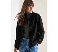 Regen- und Matschjacke CECIL, Damen, Gr. XL (44), schwarz, Stoff, Obermaterial: 100% Polyester; Futter: 100% Polyester, unifarben, comfort fit normal, ohne Ausschnitt, Bündchen, Jacken, mit Tunnelzugs