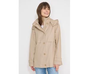 Regen- und Matschjacke CECIL, Damen, Gr. XXL (46), crispy camel, Web, Obermaterial: 100% Baumwolle. Futter: 100% Polyester, unifarben, comfort fit normal, ohne Ausschnitt, Bündchen, Jacken, mit Stehkr