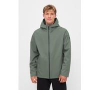 Regen- und Matschjacke DERBE "Deutby", Herren, Gr. M, schwarz (olive schwarz), Obermaterial: 100% Polyester; Futter: 100% Polyester, normal, Raglanärmel Bündchen, Jacken, Moderne Funktionsmaterialien,