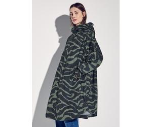 Regen- und Matschjacke STREET ONE, Damen, Gr. onesize, schwarz, Stoff, 100% Polyester, normal knielang, ohne Ausschnitt, Bündchen, Jacken, wasserabweisend (21480025-0) schwarz