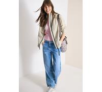 Regen- und Matschjacke STREET ONE, Damen, Gr. XL (44), dust beige, Stoff, Obermaterial: 100% Polyester; Futter: 100% Polyester, unifarben, comfort fit normal, ohne Ausschnitt, Bündchen, Jacken, mit Tu