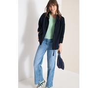 Regen- und Matschjacke STREET ONE, Damen, Gr. XXL (46), blau navy, Stoff, Obermaterial: 100% Polyester; Futter: 100% Polyester, unifarben, comfort fit normal, ohne Ausschnitt, Bündchen, Jacken, mit Tu