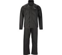 Regenanzug WEATHER REPORT "Packo Jr", Jungen, Gr. 140, schwarz, 100% Polyamid, unifarben, Sportanzüge Regenanzug, mit 10.000 mm Wassersäule (46186260-140) schwarz