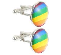 Regenbogen Kleidungsknopf aus Edelstahl, 1 Paar, Selbstgemacht Knopf
