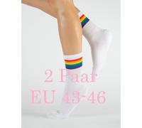 Regenbogen Socken 43-46 2 Paar Pride LGBTQ Rainbow Socks bunt CSD Gay
