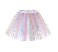Regenbogen Tüllrock Damen 3 Lagen Ballettrock Minirock Prinzessin Tanzkleid Mädchen Tüll Tanz Röcke für Frauen Mädchen