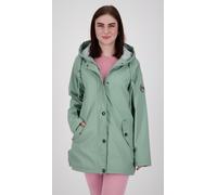 Regenjacke DEPROC ACTIVE "Friesennerz ANKERGLUT HVN", Damen, Gr. 40 (M), grau, Obermaterial: 100% Polyurethan; Futter: 100% Polyester, casual, figurumspielend, Langarm gerader Abschluss mit Druckknopf