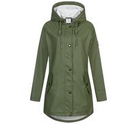 Regenjacke ANKERGLUT "Friesennerz ANKERGLUT HVN", Damen, Gr. 48 (XL), grün (dunkelgrün), Web, Obermaterial: 100% Polyurethan. Futter: 100% Polyester, figurumspielend hüftbedeckend, gerader Abschluss m