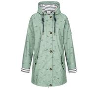 Regenjacke ANKERGLUT "Friesennerz ankerglutbucht Regenmantel, Longjacket", Damen, Gr. 44L, grau, Web, Obermaterial: 100% Polyurethan. Futter: 100% Polyester, figurumspielend hüftbedeckend, gerader Abs