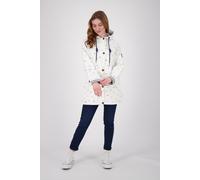 Ankerglut Damen Friesennerz Regenmantel Kapuze Gefüttert Wasserdicht Wetterfest Übergangsjacke #ankerglutbucht Regenjacke, White, 46