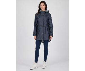Regenjacke ANKERGLUT "Friesennerz ankerglutliebe WOMEN", Damen, Gr. 36 (S), blau (navy), Web, Obermaterial: 100% Polyurethan. Futter: 100% Polyester, figurumspielend hüftbedeckend, gerader Abschluss m