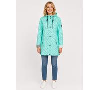 Ankerglut Damen Friesennerz Regenmantel Kapuze Wasserdicht Wetterfest Windbreaker Übergangsjacke #ankerglutzauber Regenjacke, turqoiuse, 42