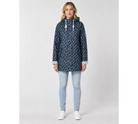 Regenjacke ANKERGLUT "Friesennerz ANKERGLUTZAUBER", Damen, Gr. 46 (L), blau (navy), Web, Obermaterial: 100% Polyurethan. Futter: 100% Polyester, figurumspielend hüftbedeckend, gerader Abschluss mit Dr