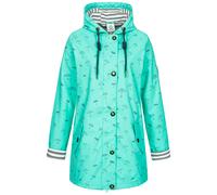 Regenjacke ANKERGLUT "Friesennerz WIZZARD PEAK WOMEN UMBR", Damen, Gr. 46 (L), blau (türkis), Obermaterial: 100% Polyurethan; Futter: 100% Polyester, figurumspielend, gerader Abschluss mit Druckknopf,