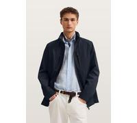 Regenjacke BUGATTI "Regular Fit", Herren, Gr. 54, schwarz (390, marine), 100% Polyester, unifarben, regular fit, Jacken Regenjacke, wasserdicht winddicht atmungsaktiv RainSeries (71739600-54) 390, mar