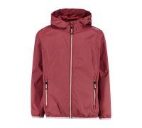 Regenjacke CMP "KID G JACKET RAIN FIX HOOD", Mädchen, Gr. 116, rot (peony), Web, Obermaterial: 100% Polyester, kontrastfarbene Details, unifarben, Basic Po-bedeckend, elastischer Bund, Jacken Regenjac