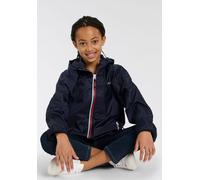 Regenjacke CMP "KID JACKET RAIN FIX HOOD", Jungen, Gr. 176, blau (navy), Obermaterial: 100% Polyamid, normal, hoch geschlossener Ausschnitt, eingesetzt eingefasste Kante, Jacken Regenjacke, wasserdich