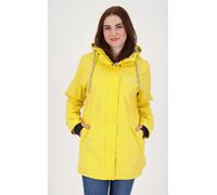 Regenjacke DEPROC ACTIVE "Friesennerz ELLESMERE WOMEN", Damen, Gr. 46 (L), gelb, Obermaterial: 100% Polyurethan;Futter: 100% Polyester, figurumspielend, gerader Abschluss mit Druckknopf, Jacken Regenj