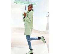 Regenjacke ELBSAND, Damen, Gr. 36, grün (hellgrün), Obermaterial: 60% Polyurethan, 40% Polyester. Futter: 100% Polyester. Meshfutter: 100% Polyester, unifarben, modisch, gerade knielang, Langarm norma