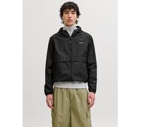 Regenjacke JACK & JONES "JCOCLUB RAIN JACKET", Herren, Gr. L, schwarz, Web, Obermaterial: 100% Polyester, unifarben, regular fit normal, elastischer Bund, Jacken Regenjacke, mit Kapuze (83023132-L) sc