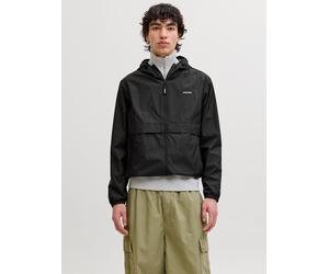 Regenjacke JACK & JONES "JCOCLUB RAIN JACKET", Herren, Gr. XXL, schwarz, Web, Obermaterial: 100% Polyester, unifarben, regular fit normal, elastischer Bund, Jacken Regenjacke, mit Kapuze (83023132-XXL