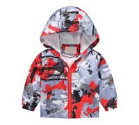 Regenjacke Kinder Wasserdicht 146/152 Mädchen Cartoon Aufdruck Softshelljacke Kinder Dünn Bunt Leichte Übergangsjacke Sommerjacke Leicht Outdoorjacke Jacke Sommer Windbreaker Kapuzenjacke