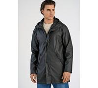 Regenjacke LINDBERGH "Regenmantel Relaxed Fit", Herren, Gr. XXL, schwarz, Obermaterial: 100% Polyurethan, unifarben, lässig geschnitten, Jacken Regenjacke (53596229-XXL) schwarz