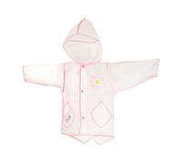 Regenjacke MAXIMO, Mädchen, Gr. 104/116, weiß, begonia, Obermaterial: 100% EVA/Kautschuk, leicht transparent, ca. Mitte Oberschenkel, ohne Ausschnitt, gerader Abschluss, Jacken Regenjacke (83687139-10