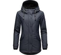 Navahoo Regenjacke »Lindraa« stylische wasserdichte Outdoorjacke mit Teddyfell, blau