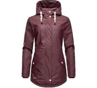 Regenjacke NAVAHOO "Oceans Heart" Gr. S (36), rot (weinrot) Damen Jacken Lange stylischer wasserdichter Regenmantel mit Kapuze (12292717-S)