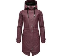 Regenjacke NAVAHOO "Rainy Flower", Damen, Gr. S (36), rot (weinrot), Obermaterial: 70% Polyester, 30% Polyurethan. Innenfutter: 100% Polyester. Ärmelfutter: 100% Polyester. Wattierung: 100% Polyester,