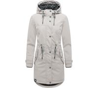 Regenjacke PEAK TIME "L60042", Damen, Gr. M (38), grau (hellgrau), Obermaterial: 100% Polyurethan. Futter 1: 100% Polyester. Futter 2: 60% Baumwolle, 40% Polyester. Wattierung: 100% Polyester, taillie