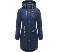 Regenjacke PEAK TIME "L60042", Damen, Gr. XXXL(46), blau (marine), Obermaterial: 100% Polyurethan. Futter 1: 100% Polyester. Futter 2: 60% Baumwolle, 40% Polyester. Wattierung: 100% Polyester, taillie