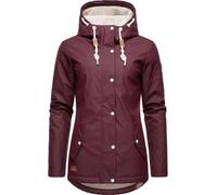 Regenjacke RAGWEAR "Marge", Damen, Gr. XL (42), rot (feuerrot), Obermaterial: 100% Polyester. Futter: 100% Polyester. Wattierung: 100% Polyester, tailliert Po-bedeckend, hoch geschlossener Ausschnitt,