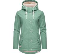 Ragwear Damen Winterjacke Kurze Regenjacke wasserdicht warm gefüttert mit Kapuze Marge Dusty Green23 Gr. XXL