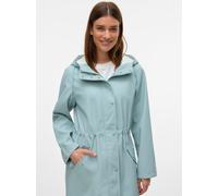 Regenjacke VERO MODA "VMMALOU COATED JACKET", Damen, Gr. M, grau (gray mist), Web, Obermaterial: 100% Polyester, unifarben, Po-bedeckend, Jacken Regenjacke (88547830-M) gray mist