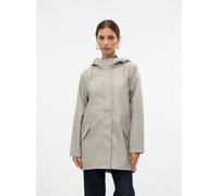 Regenjacke VERO MODA "VMMALOU COATED JACKET", Damen, Gr. S, gelb (moonbeam), Web, Obermaterial: 100% Polyester, unifarben, Po-bedeckend, Jacken Regenjacke, Lederimitat (22133643-S)