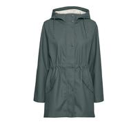 Regenjacke VERO MODA "VMMALOU COATED JACKET", Damen, Gr. S, grün (balsam grün), Web, Obermaterial: 100% Polyester, unifarben, Po-bedeckend, Jacken Regenjacke, Lederimitat (71635415-S)