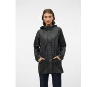 Regenjacke VERO MODA "VMMALOU COATED JACKET", Damen, Gr. S, schwarz, Web, Obermaterial: 100% Polyester, unifarben, Po-bedeckend, Jacken Regenjacke, wasserabweisende Beschichtung (52737742-S) schwarz