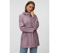 Regenjacke VERO MODA "VMMALOU COATED JACKET", Damen, Gr. XL, lila (elderberry), Web, Obermaterial: 100% Polyester, unifarben, Po-bedeckend, Jacken Regenjacke, wasserabweisende Beschichtung (42007618-X